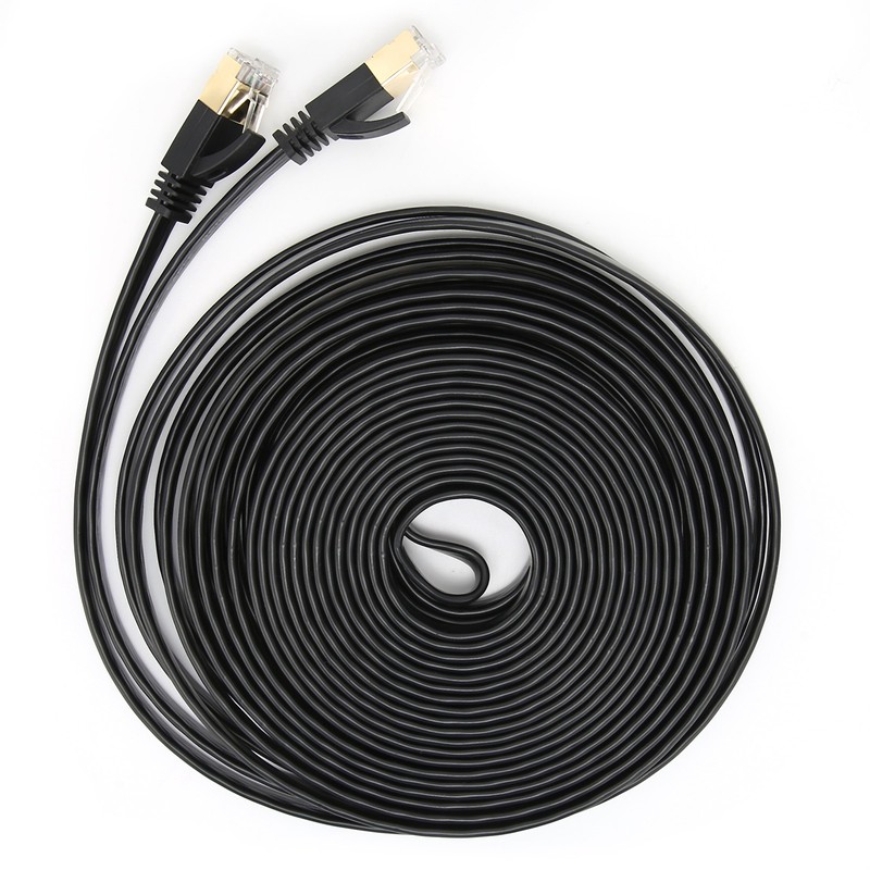 Network Cable 10 Gigabit Double Shielded CAT7 8‑Core Twisted Pair