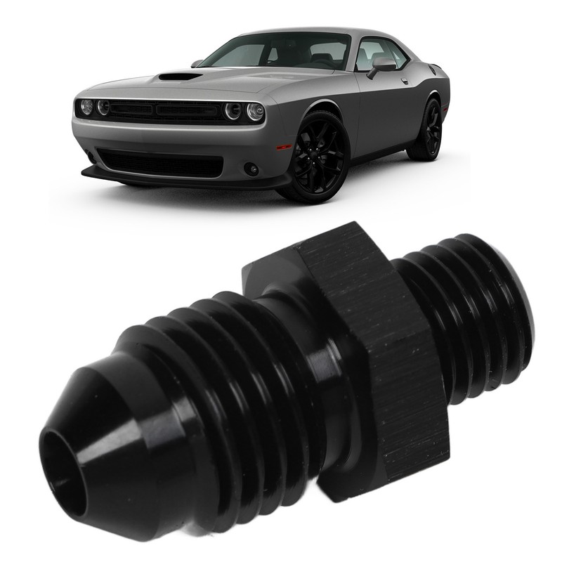 1 Pair AN4 to M8 Oil Cooler Fitting Adapter Black