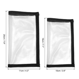 PATIKIL Fishing Lure Wrap 4.3" x 7.9", 10 Pack Durable Clear PVC Lure Covers Fishing Hook Covers Bait Storage Easily See Lures Keep Fishing Safe, Black