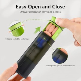 KOVIUU Weekly Pill Organizer 3X a Day, Detachable Pill Box 7 Day, Large 3 Times Daily Pill Case, Travel Pill Container Holder, Week Medication Dispens