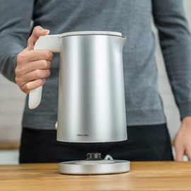 ZWILLING Enfinigy Cool Touch 1-Liter Electric Kettle, Cordless Tea Kettle & Hot Water - Silver