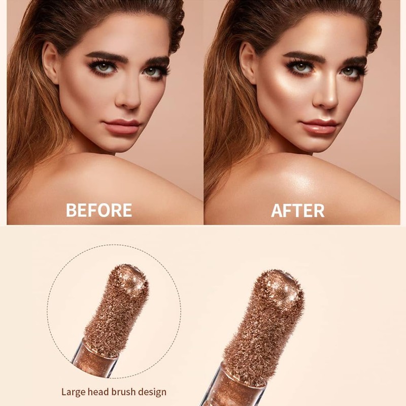 Liquid Highlighter - Contour Face Highlighter Stick/Shimmer Cream Highlighter Makeup,