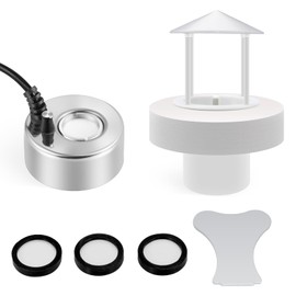 Mxmoonant 350ml/H Ultrasonic Mist Maker Fogger Metal Atomizer with Removable Splash Guard for Water Fountain Pond Pot Rockery Sink