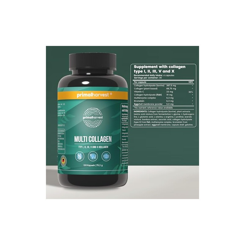 Primal Harvest Multi Collagen - Daily Supplement, Dairy & Gluten