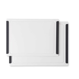 2-Piece Cutting Board Set Non-Slip Reversible Juice Grooves Kitchen Tools New