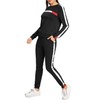 KANSOON Sudadera de dos piezas con cuello redondo y pantalones