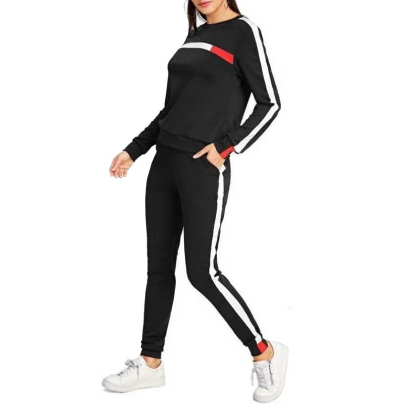 KANSOON Sudadera de dos piezas con cuello redondo y pantalones