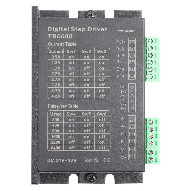 TB6600 DC24-40V 2 Phase/Bipolar Stepper Motor Driver 1.0~4.2A/Phase NEMA 17/23