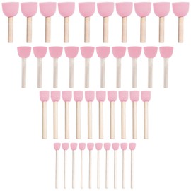 WAFJAMF 40 Pcs Assorted Size Round Sponges Brush Set, 4 Size DIY Paint Tools for Kids – Pink