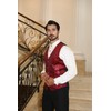 Men's Waistcoat in Jacquard for Weddings and Parties - red,