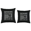 Thanksgiving Christmas Chitterlings Nutritional Facts Labels Throw Pillow
