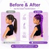 Purple Braiding Hair Ponytail Extensions with Elastic Tie 30Inch Braids