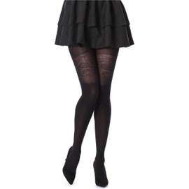 Merry Style Women's Tights 40 Denier, Black (black-2)