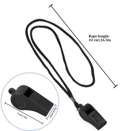 10 Pcs Plastic Whistles Sports Whistles, Loud Clear Crisp Referee Whistle with Lanyard, Ref Whistles for Football Sports Teachers Coaches Emergency Survival Camping Lifeguard Whistles Party Whistles