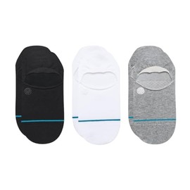 Stance Icon No Show Socks 3-Pack, Multicolor Black White Grey, Small