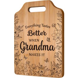 Gleevara Grandma Gifts, Gifts for Grandma, Bamboo Cutting Board Kitchen Grandma Christmas Gifts from Grandchildren on Valentines Mothers Day