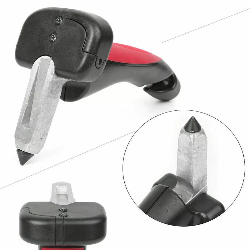 Unbranded CAR HANDLE CANE AUTO PORTABLE FLASHLIGHT GLASS BREAKER BELT