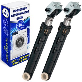 Pack of 2 Shock Absorbers Washing Machine 100N Diameter 10/13 mm 160 – 255 mm with Original Code C00140670 C00309597 for Indesit 482000023502 482000029509 for Whirpool - Made in EU MONTERAL