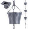Aseneat Rain Chain for Gutters with Adapter,Wrought Iron Rain Chains