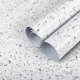 Decoroom Granite Contact Paper for Countertops, 17.7" x 118", Thickened Glossy Waterproof Peel and Stick, Self-Adhesive Marble Wallpaper for Kitchen, Bathroom, Cabinets, and Countertop Refinishing