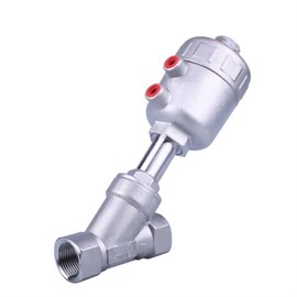 HHJGURBEN DN Series High Temperature and Corrosion Steam Pneumatic Valve Y Type Internal Thread Angle Valve.(DN8 Stainless Steel)