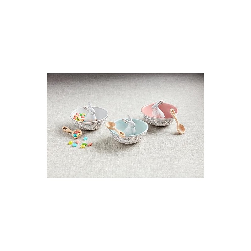 Mud Pie Bunny Bowl Tidbit, White; 5.75" dia x 4"