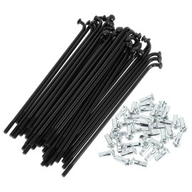 RATCHROLL 1 Set Universal Bicycle Spokes 12G 107mm Length Bike Wheel Spokes Nipple Black Carbon Steel