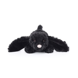 Apricot Lamb Black Sleeping Rabbit Plushies Stuffed Animals for Kids, Soft Cute Plush Toys for Baby Girl and Boy, Fluffy Black Bunny 12.5 Inches