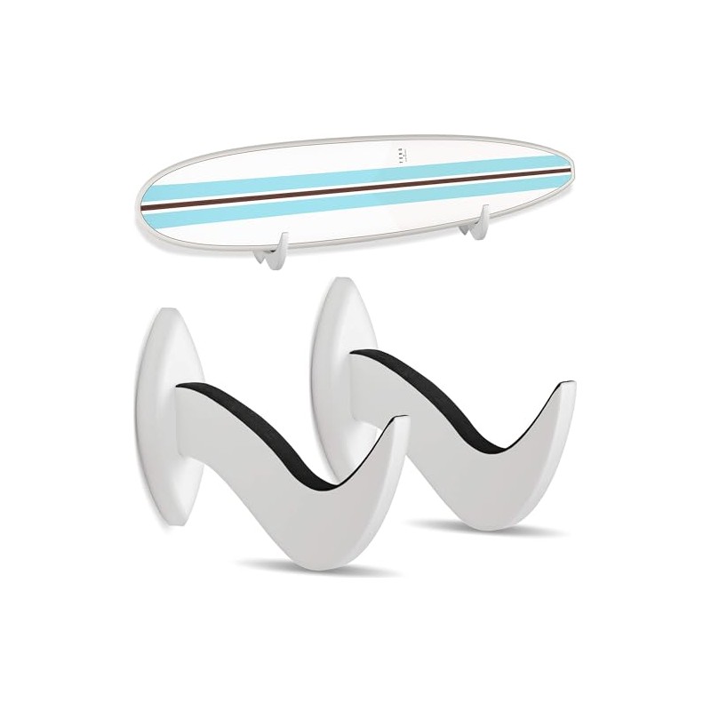 Hang 11 Surfboard Wall Mount - Stylish Wooden Rack for