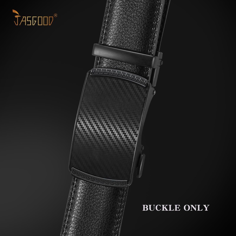 JASGOOD - Hebilla de carraca para hombre, hebilla de piel