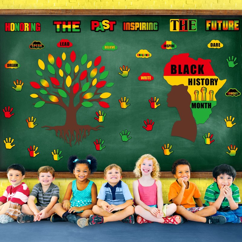 91 Pcs Black History Month Decorations for Classroom Bulletin Board