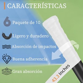 10 Piezas Overgrip Tenis Raquetas de Tenis y Bádminton Grip Absorbente del Sudor y Antideslizante Bádminton Cinta Empuñaduras Overgrip Transpirable Grip, Apto para Tenis, Bádminton y Otras Raquetas.