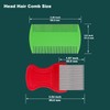 4 Pcs Head Hair Comb, 2 Pieces Lice Combs Double