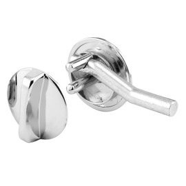 Prime-Line 658-6614 Concealed Latch Knob Set with Offset Bolt, Cast Zamak, Chrome Plated (Single Pack)