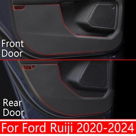 LUNQIN Car Door Anti Kick Pad for Ford Escape Accessories 2020 2021 2022 2023 2024 2025 Protector Collision Stickers Inner Decorative Black