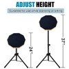 GLEAM Drum Practice Pad with Iron Drum Stand Set, 12-Inch