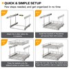 QUYUWU 2-Tier Kitchen Cabinet Pull Out Cabinet Organizer,Shelf and Drawer