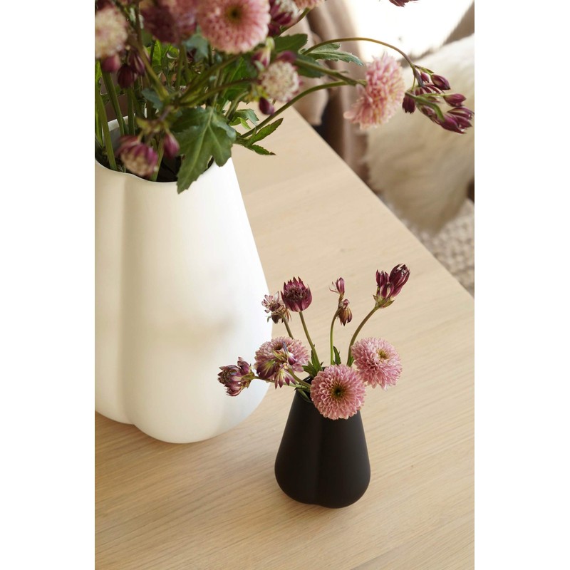 Cooee Design Clover 11cm Black Vase, Keramik, Schwarz, 7 cm