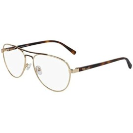 DVF NEW Diane von Furstenberg DVF 8069 717 Gold Aviator Eyeglasses 54mm w/DVF Case