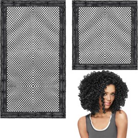 2Pcs Length N Lock Hair Stretcher, Curly Hair Net Stretcher Mesh Wrap Length N Lock Mesh To Prevent Shrinkage Hair Wrap for Women Girls, Large Small