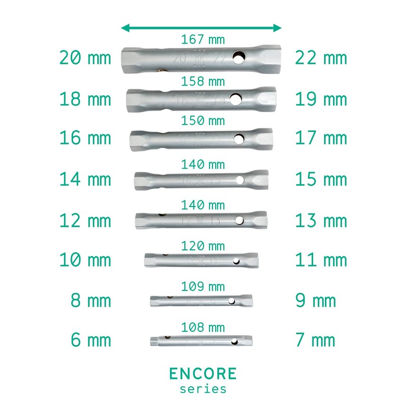 WIESEMANN 1893 81420 Pipe Socket Spanner Set 10 Pieces 6-22