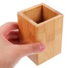 SEWACC 2pcs Pen Container Bamboo Brush Pot Stationery Organizer Pencil