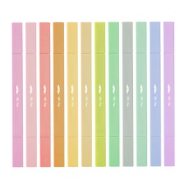 Mr. Pen- Dual Tip Aesthetic Highlighters, 12 pcs, Chisel & Fine Tip, Cute Highlighters Assorted Colors for Journaling, Highlighting, Underlining, Fast Dry, Back to School Supplies