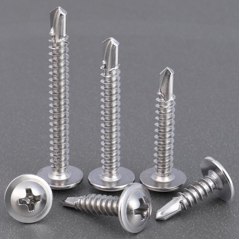 VGBUY 180Pcs #8 Self Tapping Screws Assortment Kit, 410 Stainless