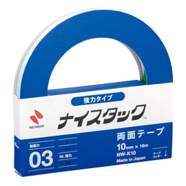 Nichiban Double-Sided Tape, Nyistack (Strong), 0.4 inches (10 mm) x 59.1 ft (18 m), NW-K10