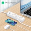 Aigostar 3-Way Power Strip with Switch, Multiple Socket with 5