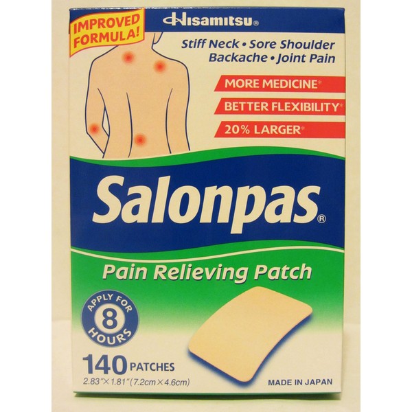Salonpas Pain Relieving Patch 140 Patch - Pack of 1Pack (140 Patches Total)