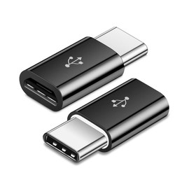 CABLEPELADO Adapter Micro USB Female to USB C Male | Micro USB to USB C Converter | Data Transfer Rates up to 480 Mbps | Charging and Synchronising Data | Black