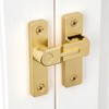 INIRET 180 Degree Flip Barn Door Lock, Gold Heavy Duty