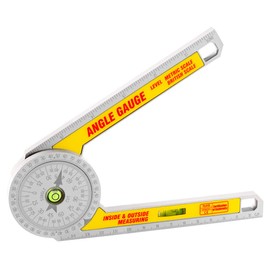 Miter Saw Protractor Angle Ruler, 360 Degree Measure Tool ,Angle Finder Gauge with High Accuracy Bubble Level for Carpenters and All Building Trades